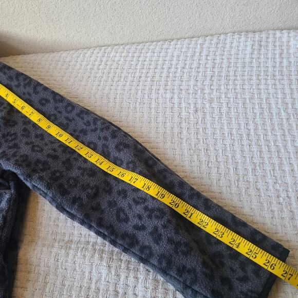 J Crew Quilted Button-Neck Sherpa Tunic Leopard Print Pullover Women's Size S - Picture 5 of 8